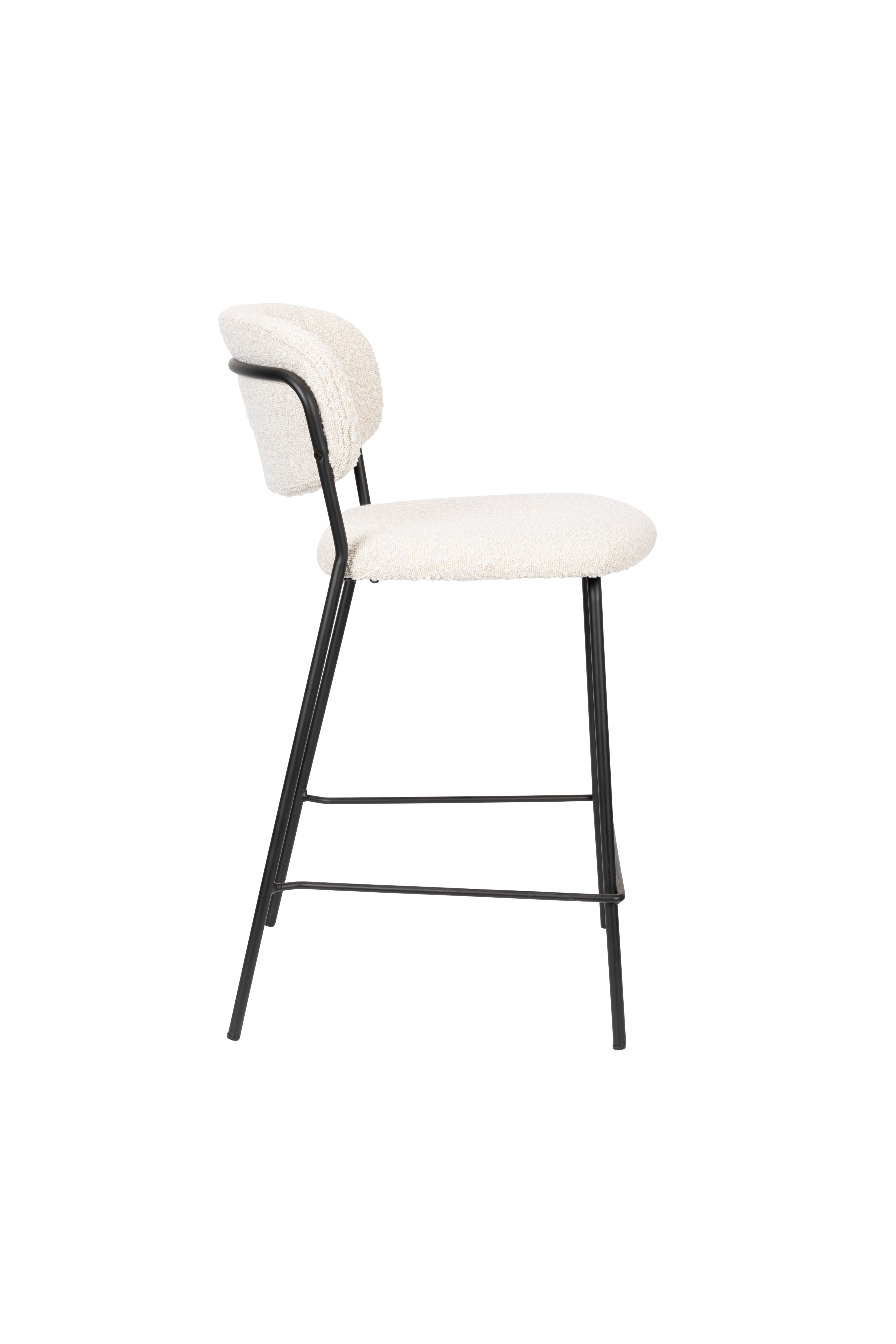Counter Stool Jolien Black/Bouclé